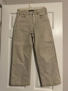 Calvin Klein Jeans Neutral Beige Denim Waistband Label